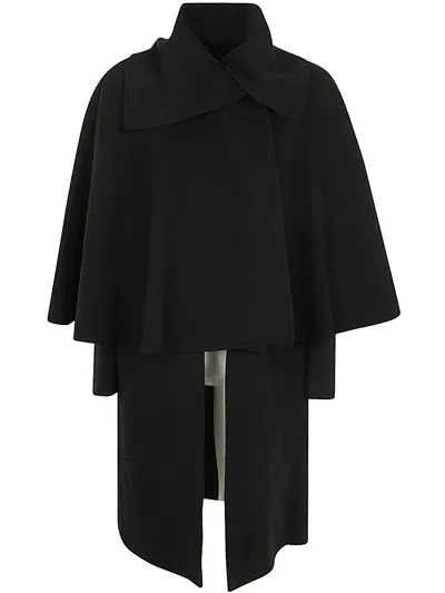 Chloé Double Face Wool Cashmere Coat In Black