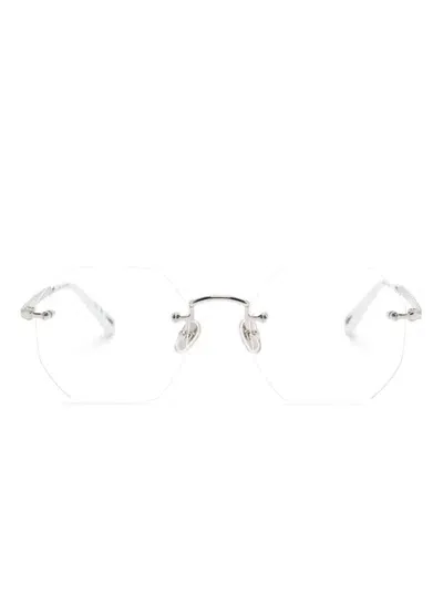 Chloé Geometric-frame Glasses In Silver