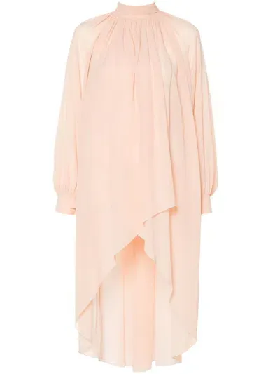 Chloé Georgette Silk Blouse In Pink