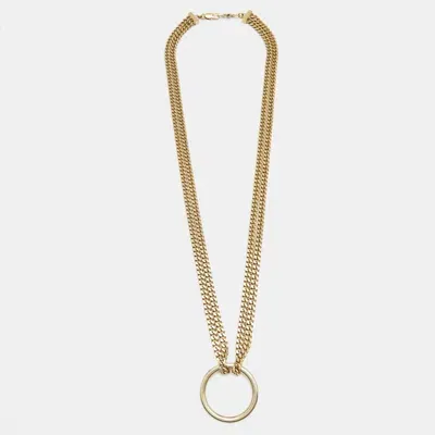 Pre-owned Chloé Gold Tone Long Necklace