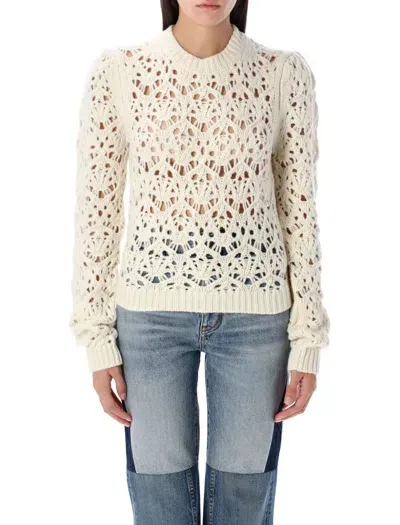 Chloé Knit Itntarsia In Beige