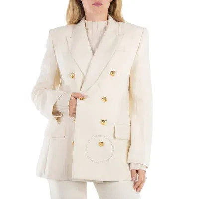 Chloé Chloe Ladies Coconut Milk Peak-lapels Double-breasted Blazer In White