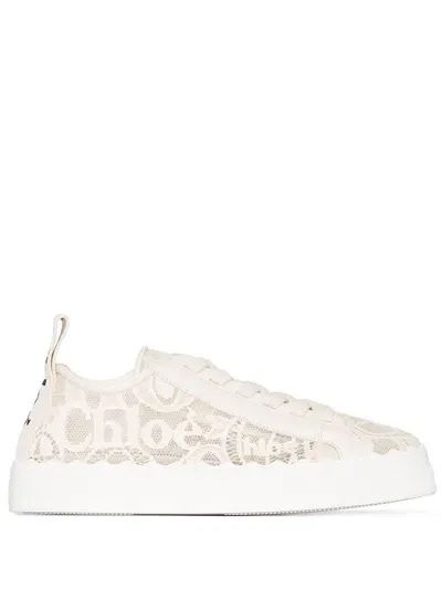 Chloé Lauren Sneaker In White