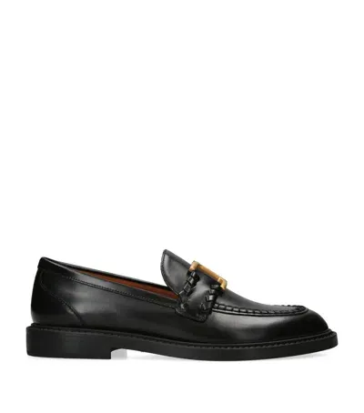 Chloé Leather Marcie Loafer In Black