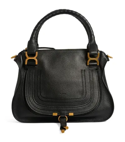 Chloé Leather Marcie Top-handle Bag In Black