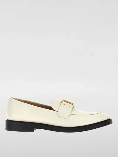 Chloé White Marcie Loafers In Weiss