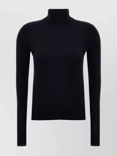 Chloé Logo Embroidery Turtleneck Sweater Sweater, Cardigans Blue