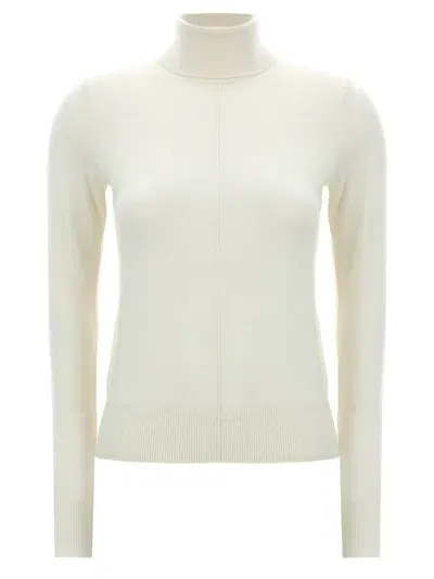 Chloé Logo Embroidery Turtleneck Sweater Sweater, Cardigans White