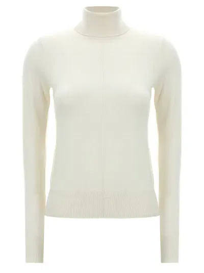 Chloé Logo Embroidery Turtleneck Sweater In White