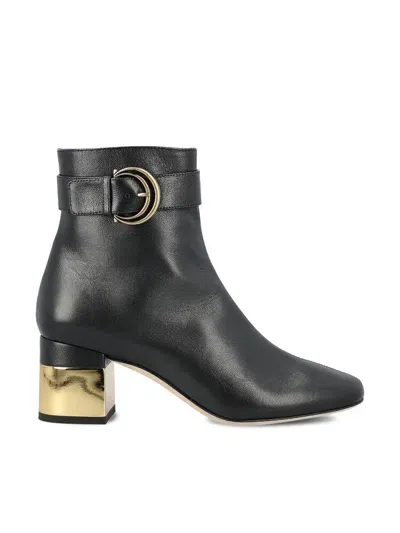 Chloé Alizè Zip Detailed Ankle Boots In Black