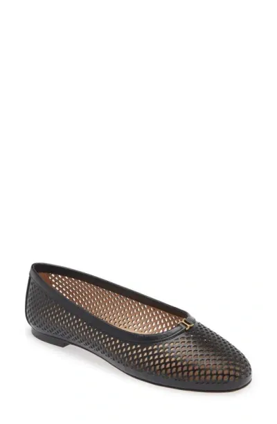 Chloé Marcie Leather Ballerina Flats In Black