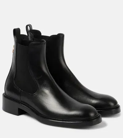 Chloé Marcie Leather Chelsea Boots In Black