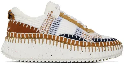 Chloé Multicolor Nama Sneakers In 646 Ginger Red