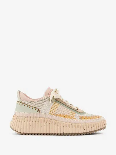 Chloé Nama Sneaker In Beige