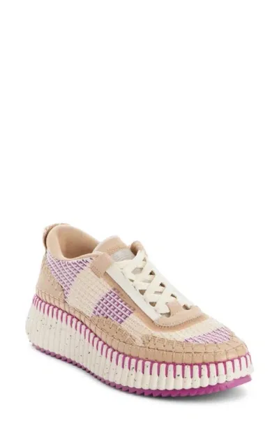 Chloé Nama Low Top Sneakers In Beige