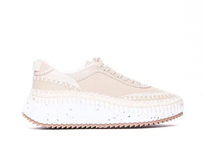 Chloé Nama Panelled Sneakers In Neutrals