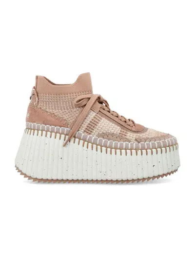 Chloé Nama Wedge Sneaker In Neutrals