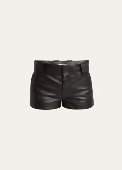 Chloé Leather Shorts In Black