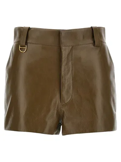 Chloé Nappa Shorts Bermuda, Short Green