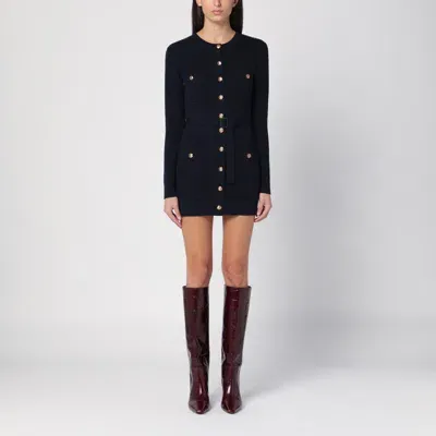 Chloé Navy Blue Wool Knit Long Cardigan