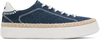 Chloé Navy Telma Sneakers In Blue