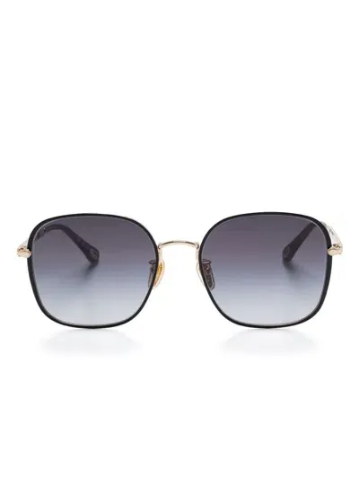 Chloé Oversize-frame Sunglasses In Gold