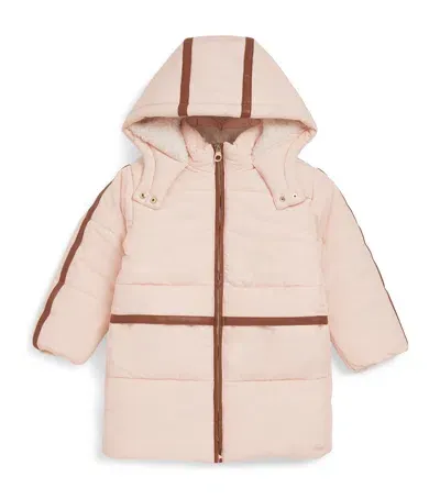 Chloé Kids' Padded Puffer Coat In Pink