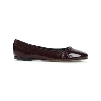 Chloé Plum Purple Marcie Ballerina Flats In Black