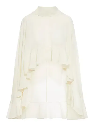 Chloé Ruffle Detailed Top In White