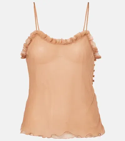 Chloé Ruffled Camisole In Pink