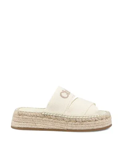 Chloé Mila Flatform Sandal In Eggshell