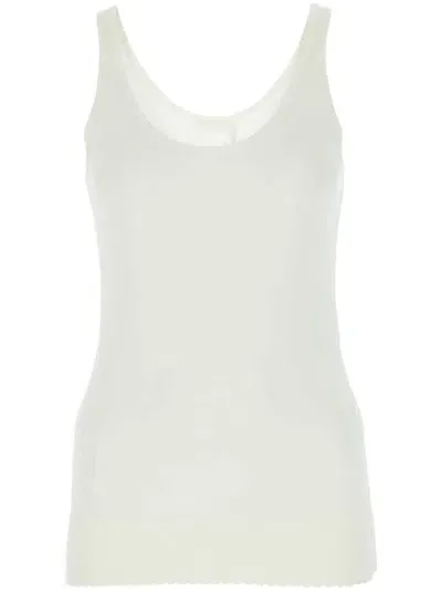 Chloé Ivory Wool Top In White