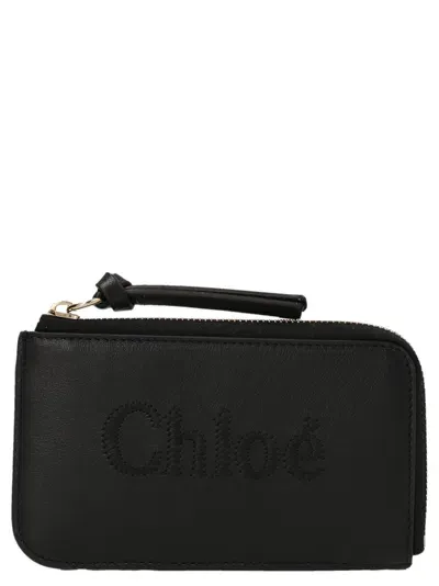 Chloé Sense Wallet In Black