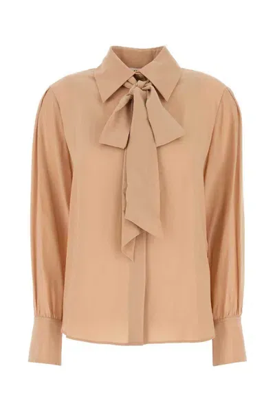 Chloé Chloe Woman Skin Pink Georgette Shirt