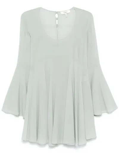 Chloé Silk Mini Dress In White