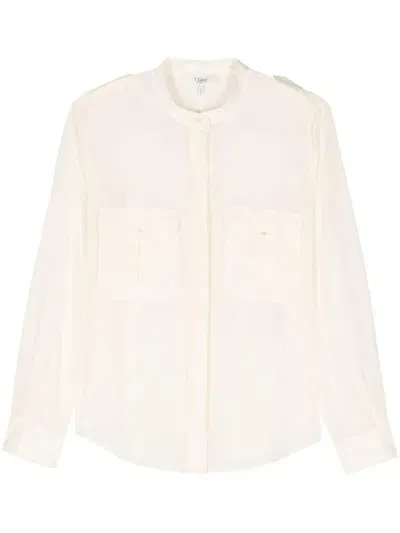 Chloé Silk Shirt In White