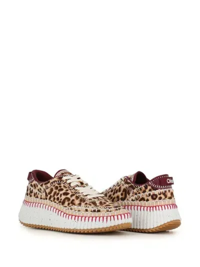 Chloé Chloè Nama Sneakers In Junglebrown