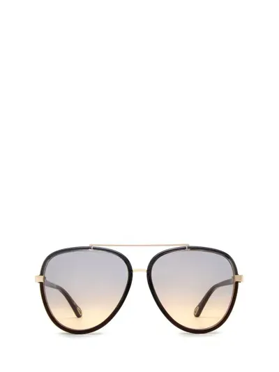 Chloé Eyewear Aviator Sunglasses In Brown