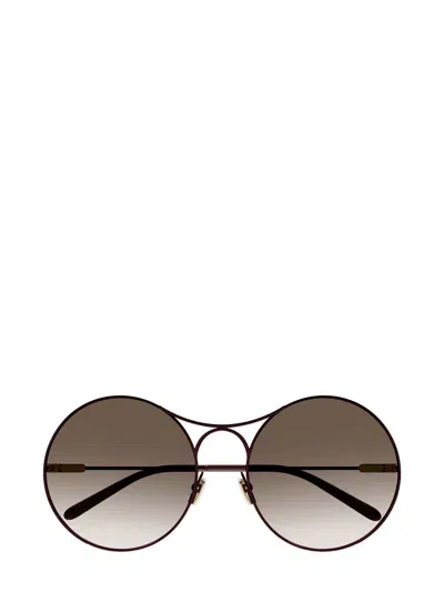 Chloé Eyewear Round Frame Sunglasses In Gold