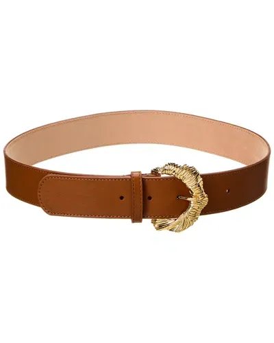 Chloé The Flowers Leather Belt In Brown