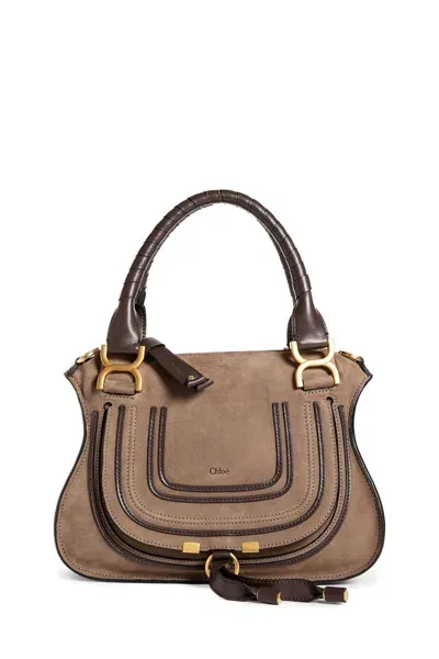 Chloé Woman Grey Top Handle Bags