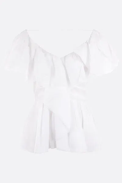 Chloé Ruffled Ramie Blouse In White