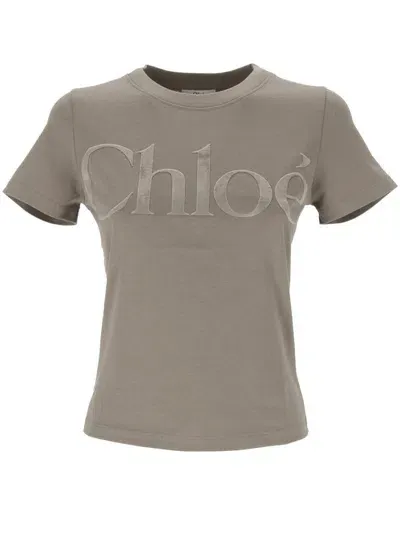 Chloé T-shirt In Grey