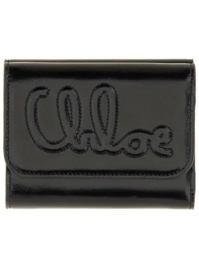 Chloé Trifold Wallet C Small In Black