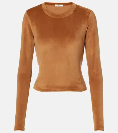 Chloé Velvet Top In Brown