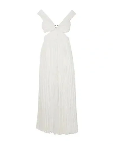 Chloé Cutout Pleated Silk-chiffon Gown In White