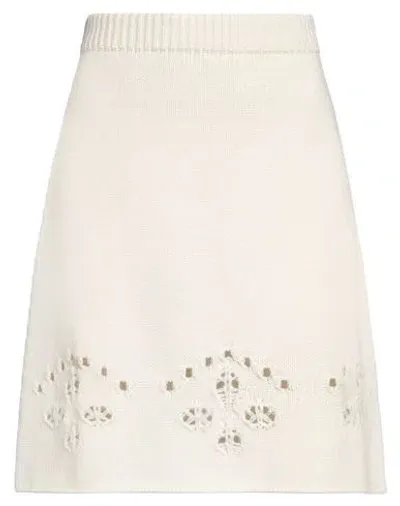 Chloé Pointelle-knit Wool Mini Skirt In White