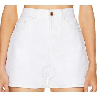 Chloé Short Classique « Dukuno » Femme Blanc Taille 25 87% Coton, 13% Chanvre