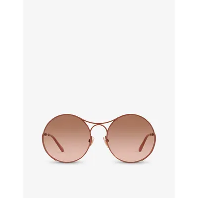 Chloé Chloe Womens Pink Ch0166s Round-frame Metal Sunglasses