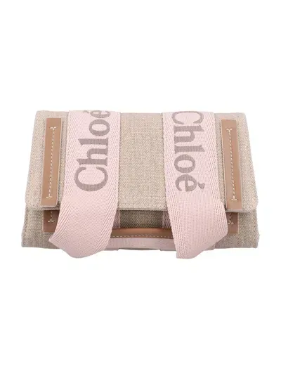 Chloé Woody Belt Bag In Blushy Beige